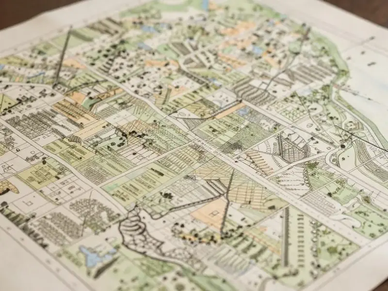 Mapa ewidencyjna z granicami działek